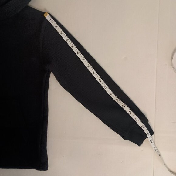 H&M Boys Black Waffle Hoodie Kangaroo Pocket Size 8 Excellent Condition - Picture 13 of 15